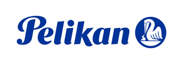 Das Bild zeigt das blaue Pelikan-Logo in stilisierter Schrift, gefolgt von einem kreisförmigen Symbol mit der vereinfachten Darstellung eines Pelikans.